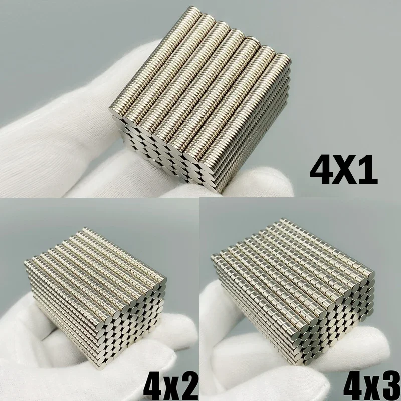 Неодимовые магниты круглой формы 4x1 4x1.5 4x2 4x3 мм N35