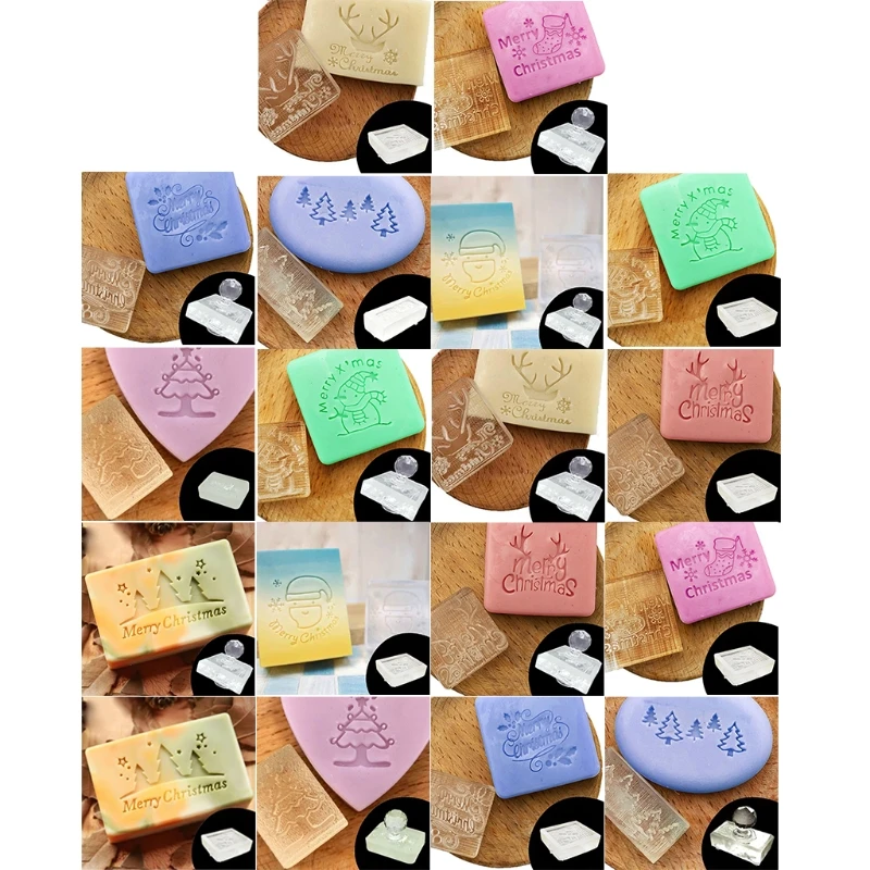 Изготовление мыла акриловые штампы рождественская серия прозрачная печать для