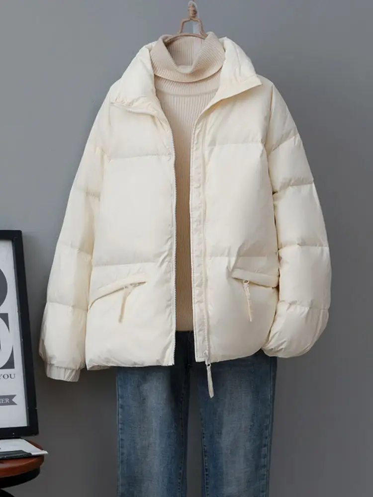 New Women Casual Style Down Jacket White Duck Down Jackets Autumn Winter Warm Coats And Parkas Female Outwear