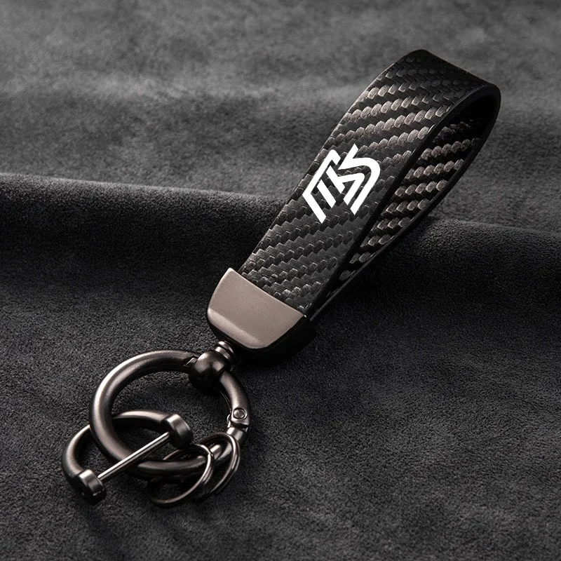 

Leather Carbon Fiber Car Rings Keychain Zinc Alloy Keyrings For mazda mazdaspeed 3 6 mx-5 5 ms Car Accessorie