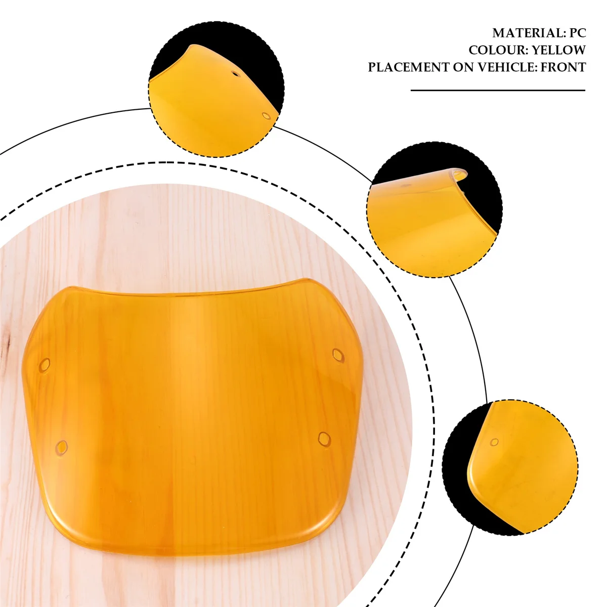 1 компл. Лобовое стекло мотоцикла 5-7 дюймов Фара Ветроотражатель Ветровое