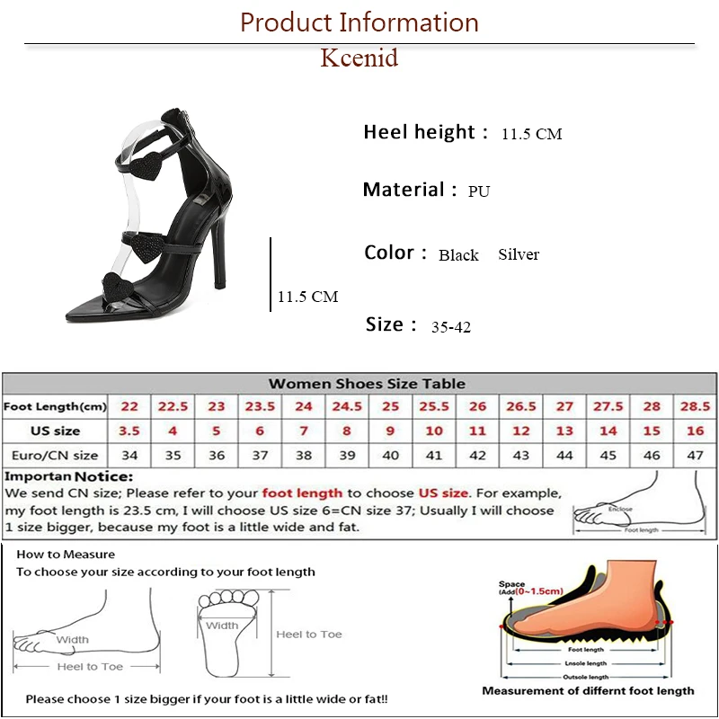 Kcenid летние пикантные сандалии на высоком каблуке с острым носком Модные