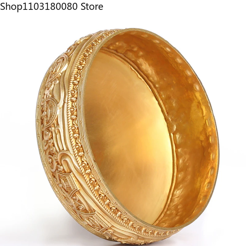 Медный латунный поднос tytsa 37 размером 15 см нижний с мандалой тибетский буддизм