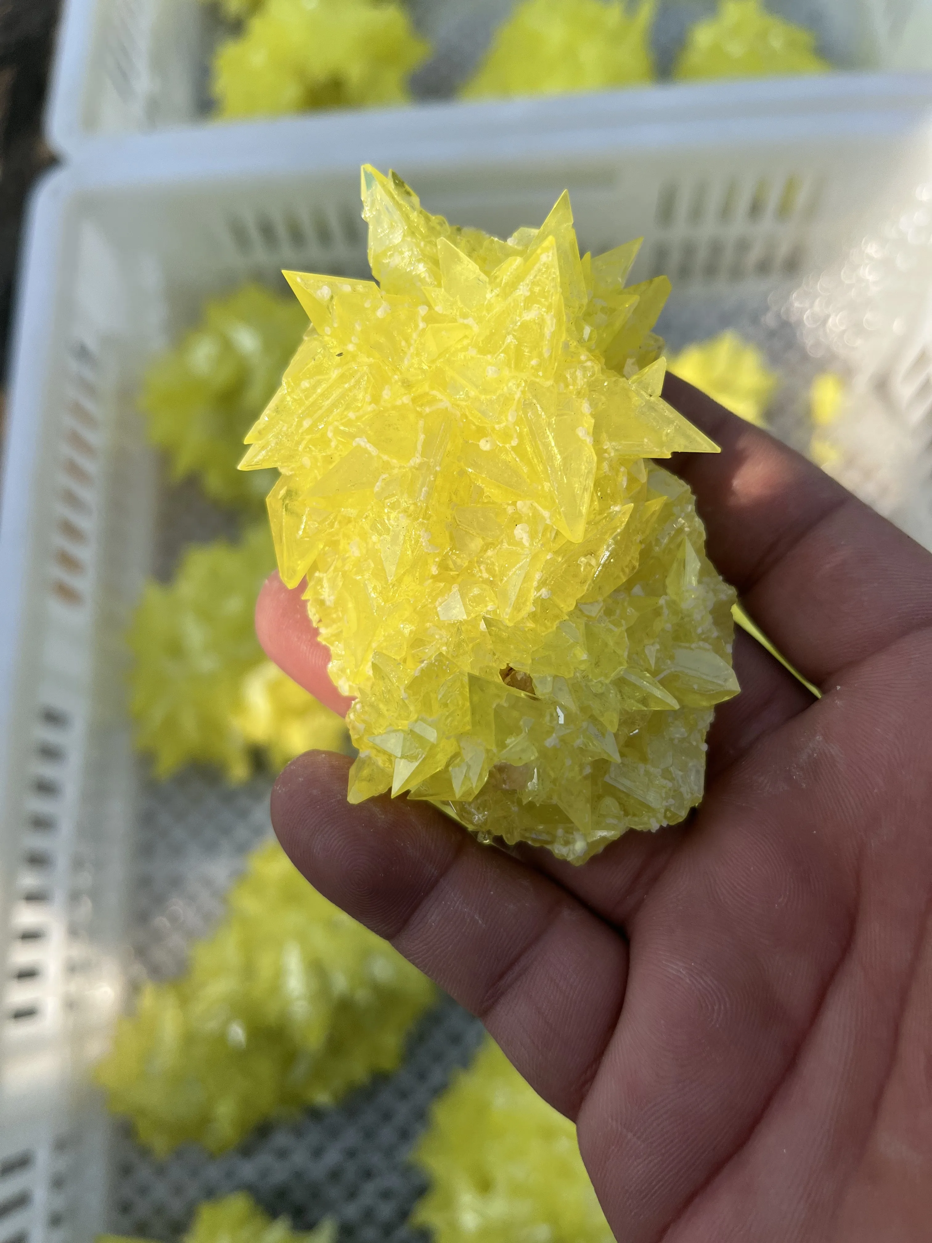 1Kg Natural Crystal Original Stone Ore Sulfur And White Crystal Symbiont Rare Mineral Is Very Fun Collection