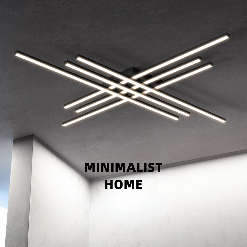 

Modern living room ceiling light minimalist master bedroom lamp long line room light industrial style led light ceiling light