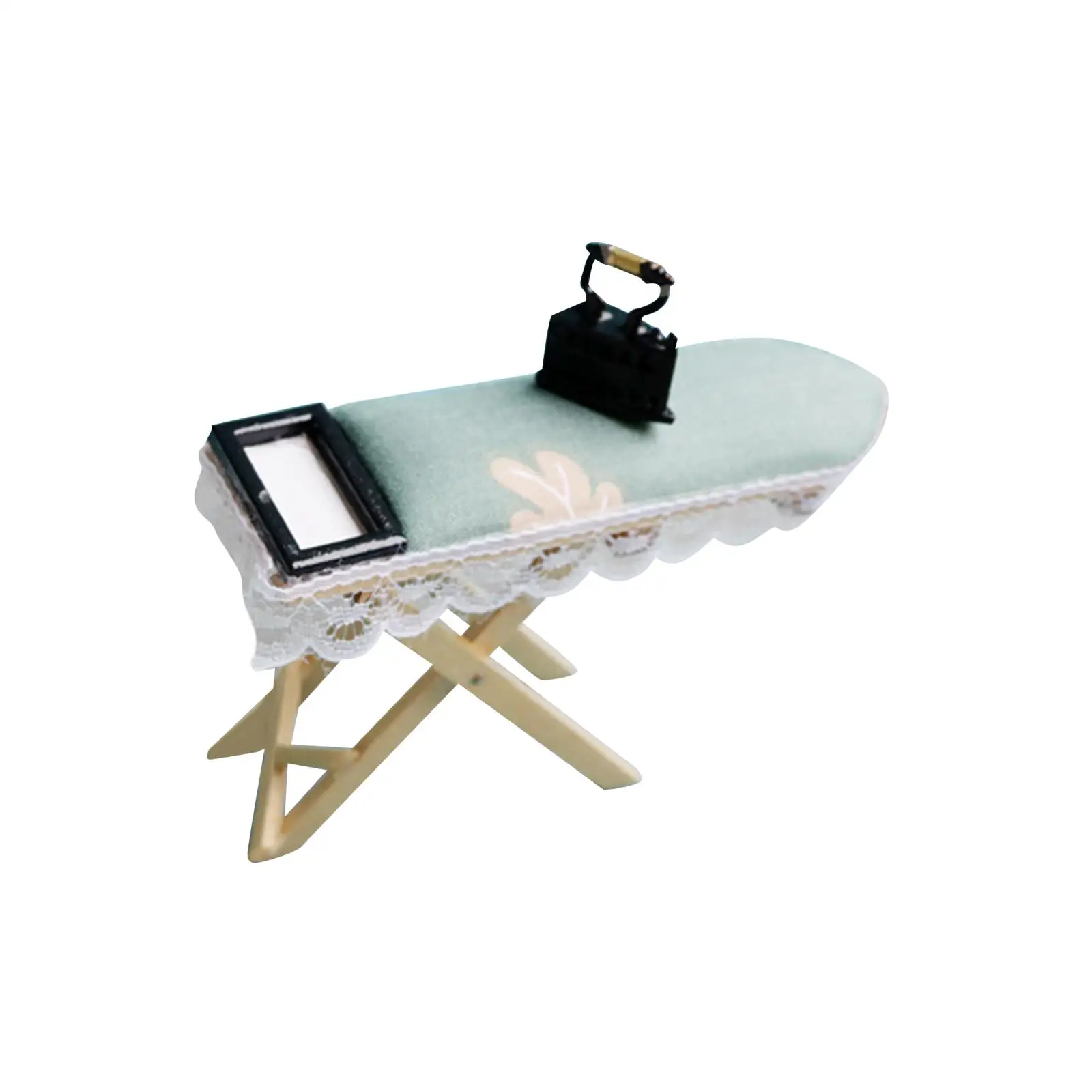 

Dollhouse Ironing Board with Iron Simulated Delicate Mini for Cloakroom Room