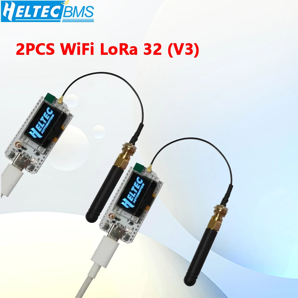 2 шт. WiFi LoRa 32(V3) Dev-board USB Type C с узором SX1262 ESP32-S3 LORA OLED-дисплеем Wi-Fi BLE