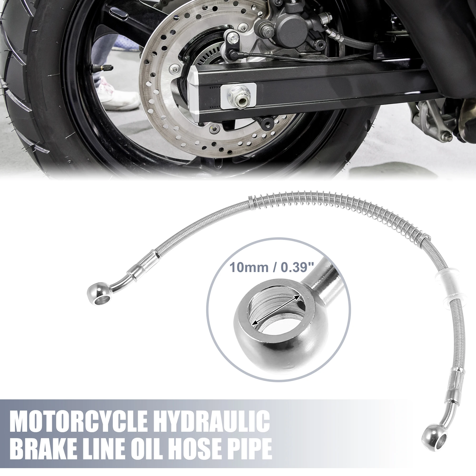 

Motoforti 10 мм ID 40 см 60 см 90 см 1 м 1,4 м мотоциклетная гидравлическая тормозная линия Масляный шланг трубка из нержавеющей стали плетеный кабель се...