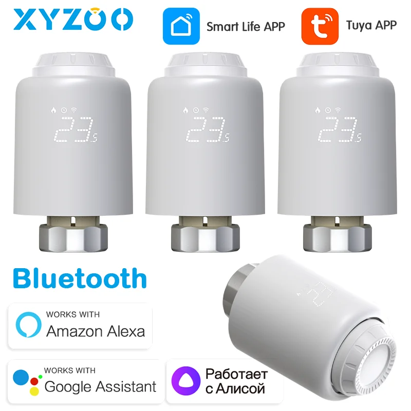 Bluetooth-Thermostat-Heizkörper Ventil Tuya Trv Programmier Barer Heizt Emperatur Regler Wifi-Fernthermostat-Sprach Steuerung