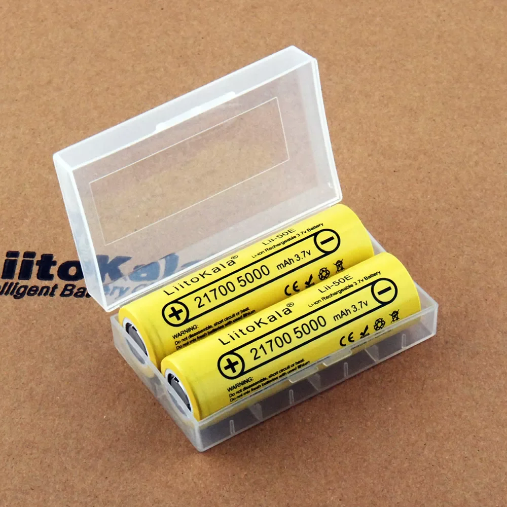 

2023New 2020 LiitoKala 21700 4800 5000mAh Li-Ni Battery 3.7V 50E for High discharge Mod / Kit 3.7V 15A power 5C Rate Discharge a