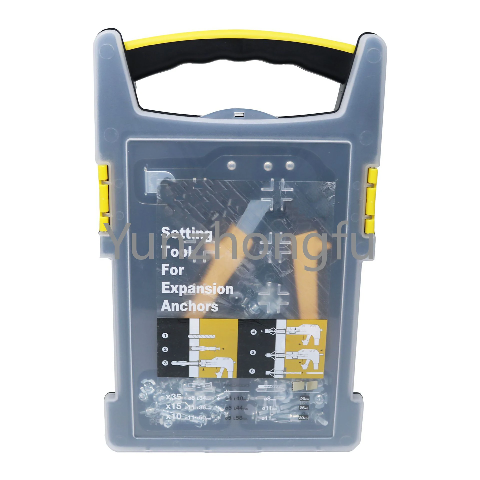 

Hot Sale Factory Outlet 60Pcs Fixing Gun Tool Box Setting Tool Hanging TV Curtains Gypsum Board Hollow Wall