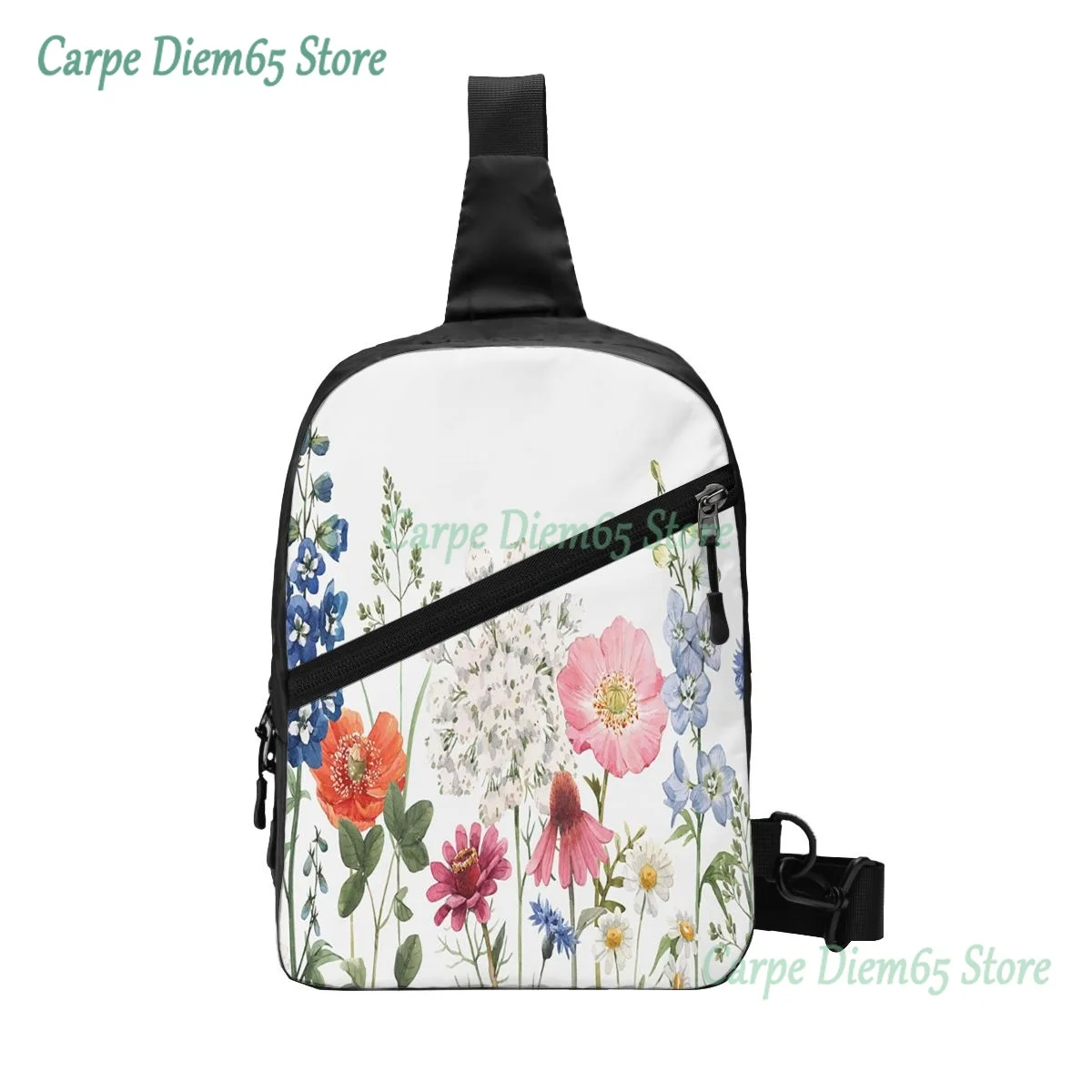 

Sling Backpack Bag Beautiful Floral Chest Package Crossbody Bag For Cycling Travel Hiking