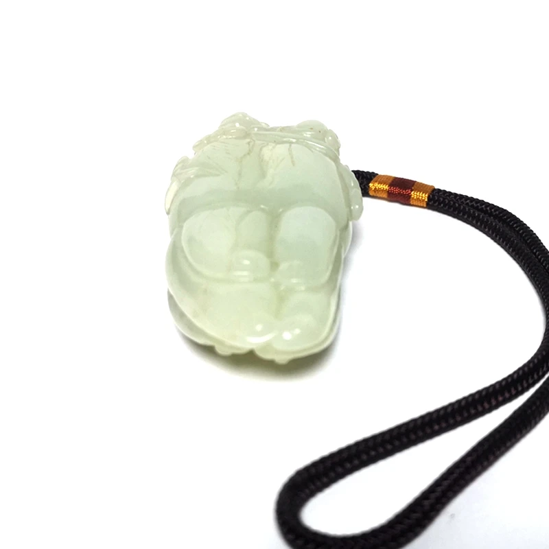 YIZHU CULTUER ART Размер 7,3 × 3,6 см Китай Hetian Нефрит Ручная резьба Pi Xiu Beast Fushou Багатство Подвеска Подарок (art.: 3920ce4acaa4b) - 3920ce4acaa4b