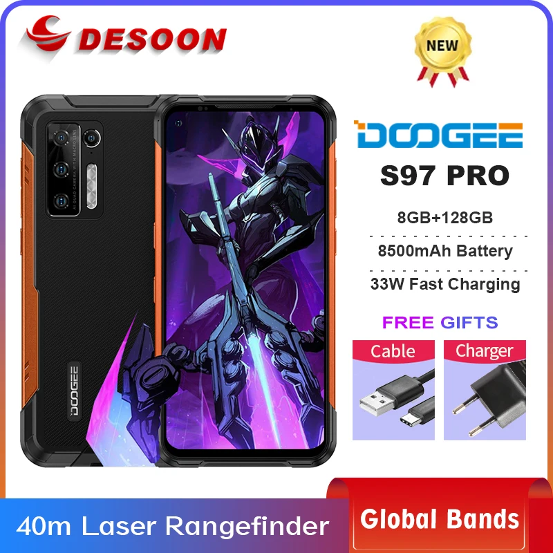 Смартфон DOOGEE S97 Pro Helio G95 8 + 128 ГБ 6 39 дюйма 40 м | Мобильные телефоны и аксессуары