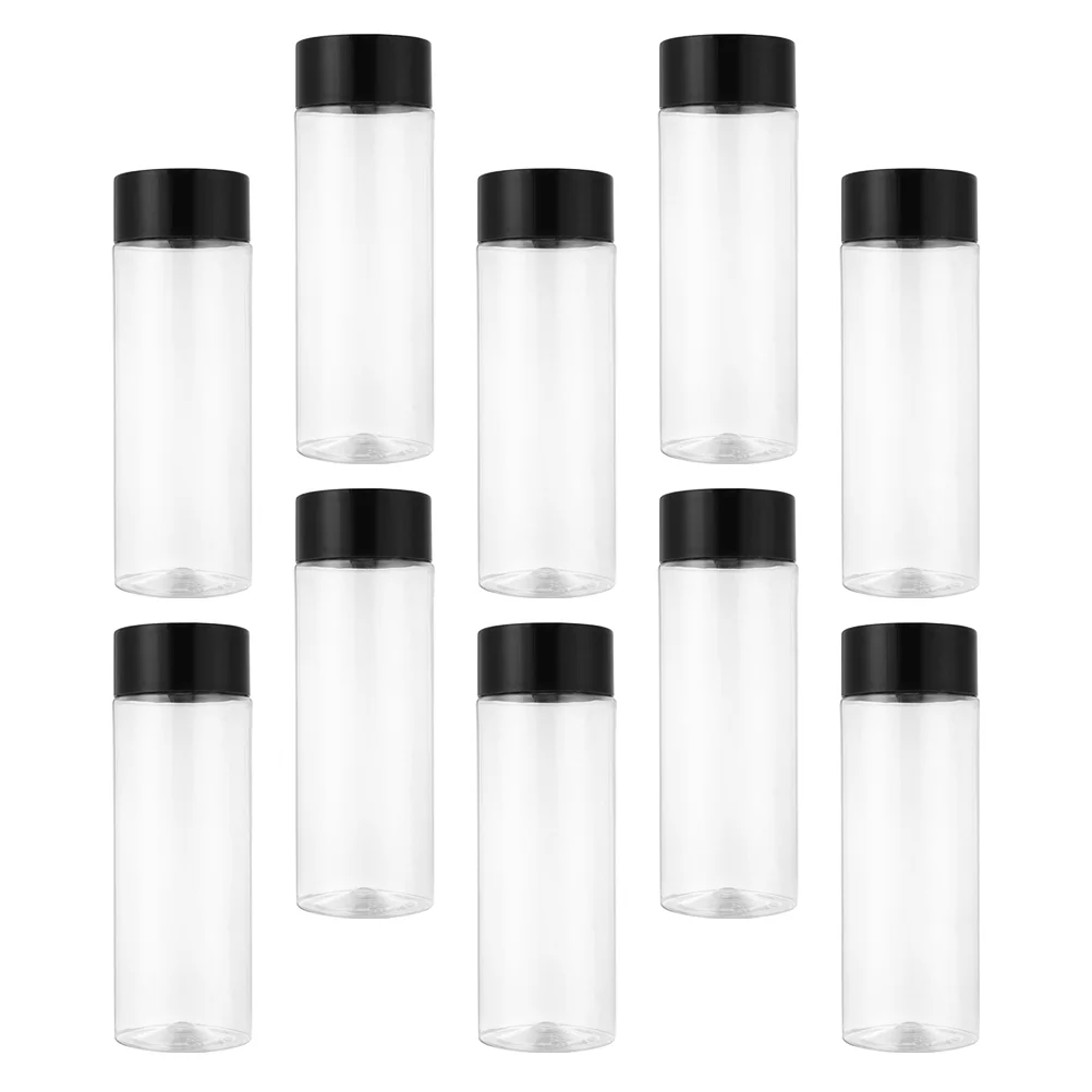 

Bottlesplasticcapsbottle Water Containers Empty Beverage Container Lids Reusable Clear Jugs Smoothie Drinking Bulk Pet Drink
