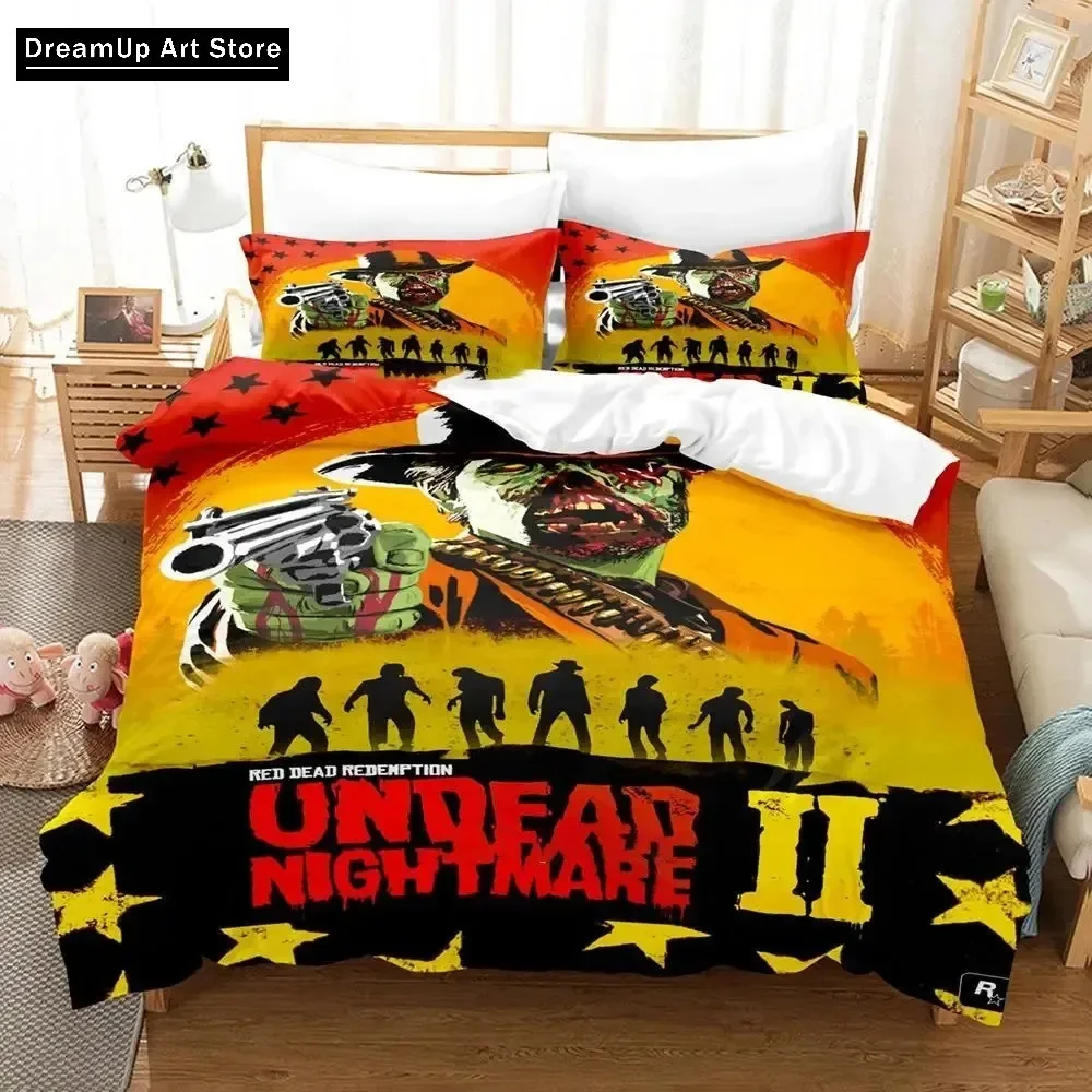 Комплект постельного белья Undead Nightmare Red Dead Redemption для мальчиков и девочек Twin Queen