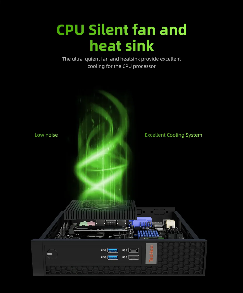 TexHoo D3 Мини-ПК Intel Core i7/i5 16 ГБ