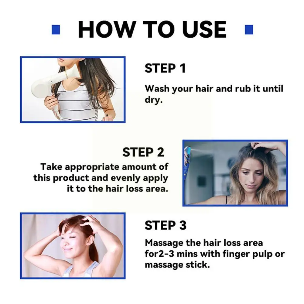 

Hair Growth Spray Effective Fast Grow Hair Loss Preventing Hair Loss Care Dense Beauty Hair Growth Makeup For Men Women Z1O3