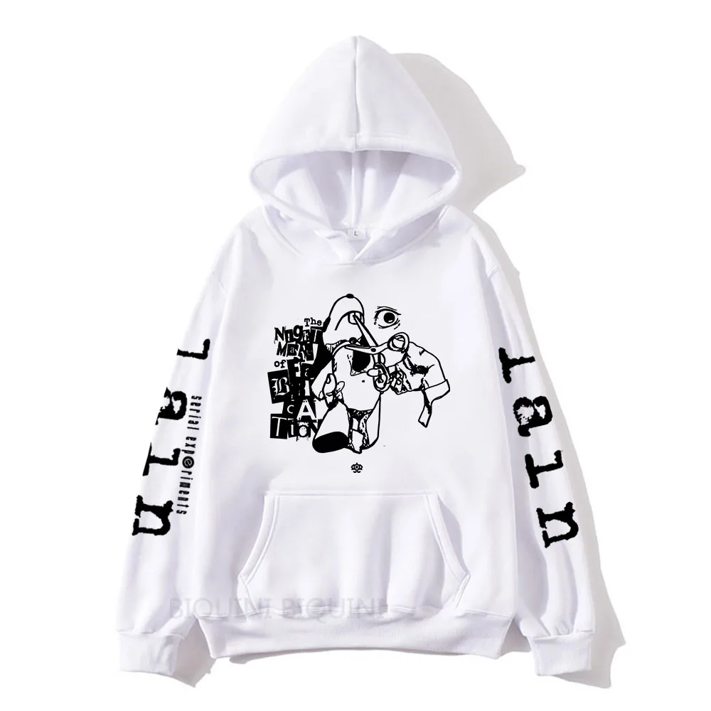 

Толстовки с рисунком аниме серийных экспериментов, мужские свитшоты с графическим рисунком, унисекс, Iwakura, манга, для девочек, научная фанта...