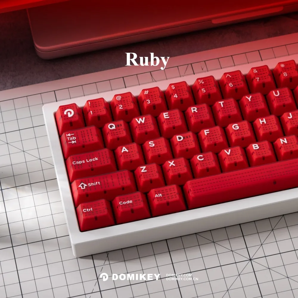 DOMIKEY RUBY Keycap 145Key ABS Персонализированная игровая