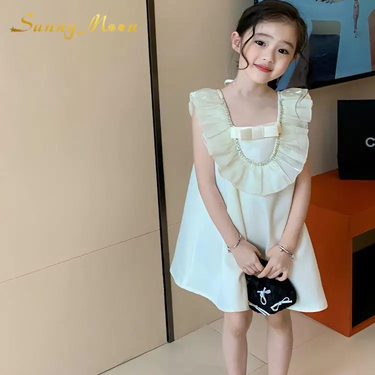 

Fashion baby girl celebrity style summer dress Children's little girl princess skirt summer dress skirt 18M-12Y