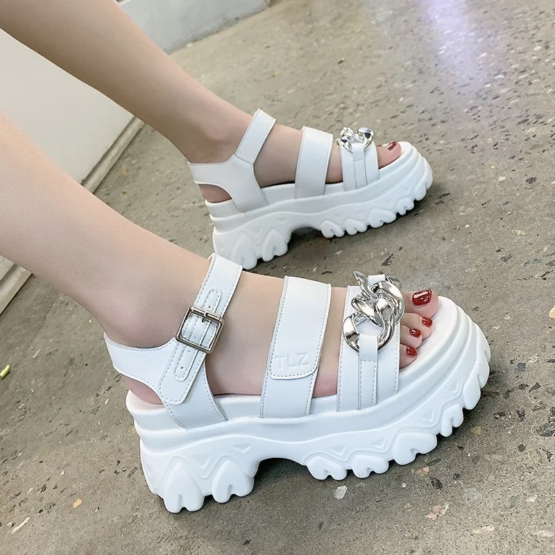 

Brand New Summer Women's Sandals Platform Fashion Chain Wedges Heels Women Sandals Casual Beach Lady Shoes Woman Gladiator Shoes