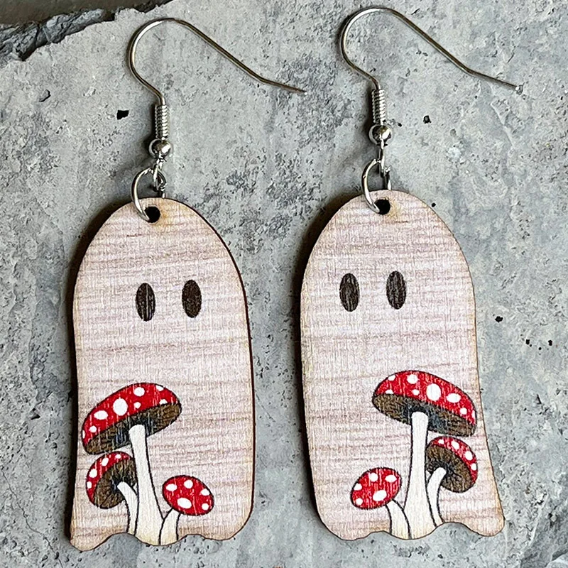 Милый Подсолнух Тыква Гриб Печать Дерево Искусство для женщин западные Хэллоуин