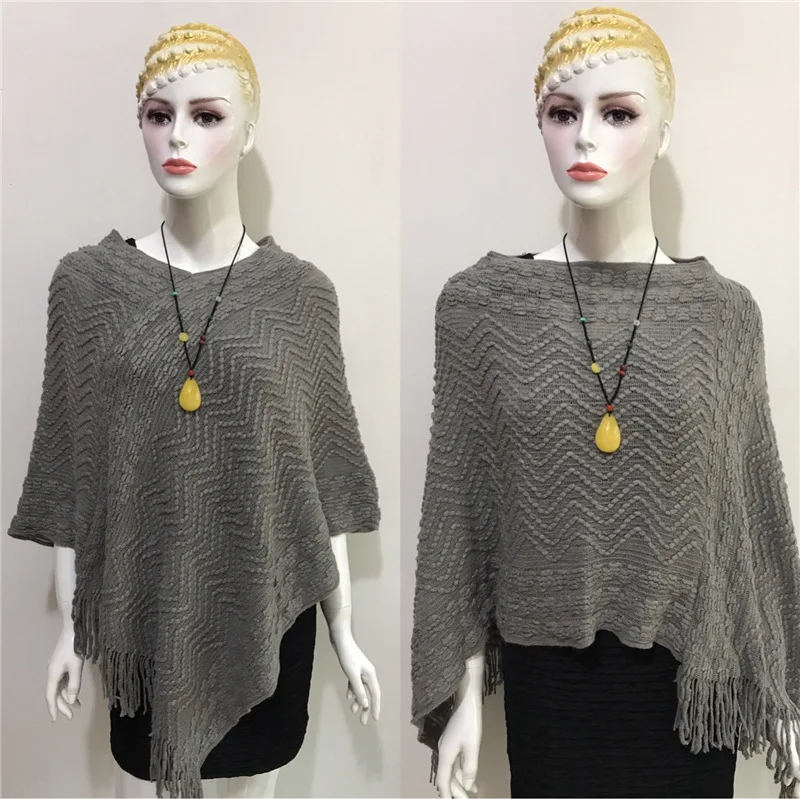 Весенне-осенняя шаль пуловер для отдыха женский свитер пальто вязаный Модный