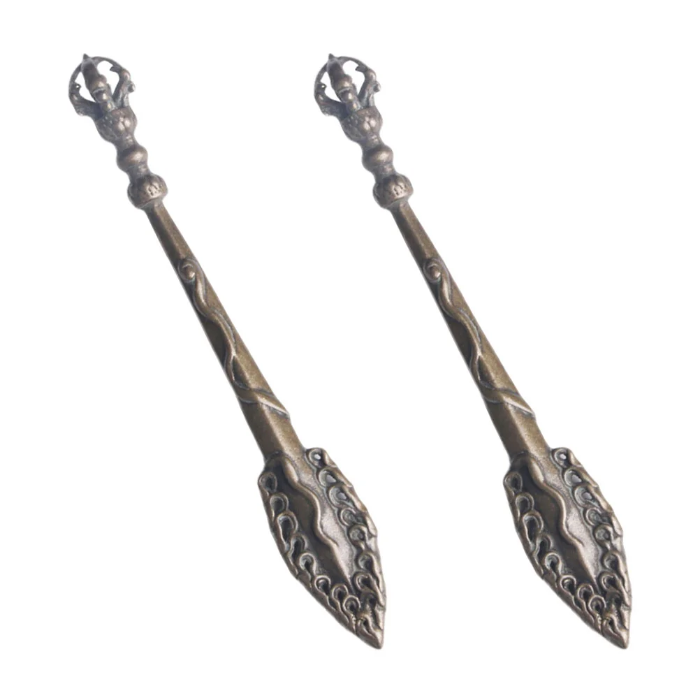 

Pestle Brass Figurine Tibetan Amulet Ornament Jewelry Charms Craft Decor Phurba Vajra Decorationburner Desktopfortune Pendant