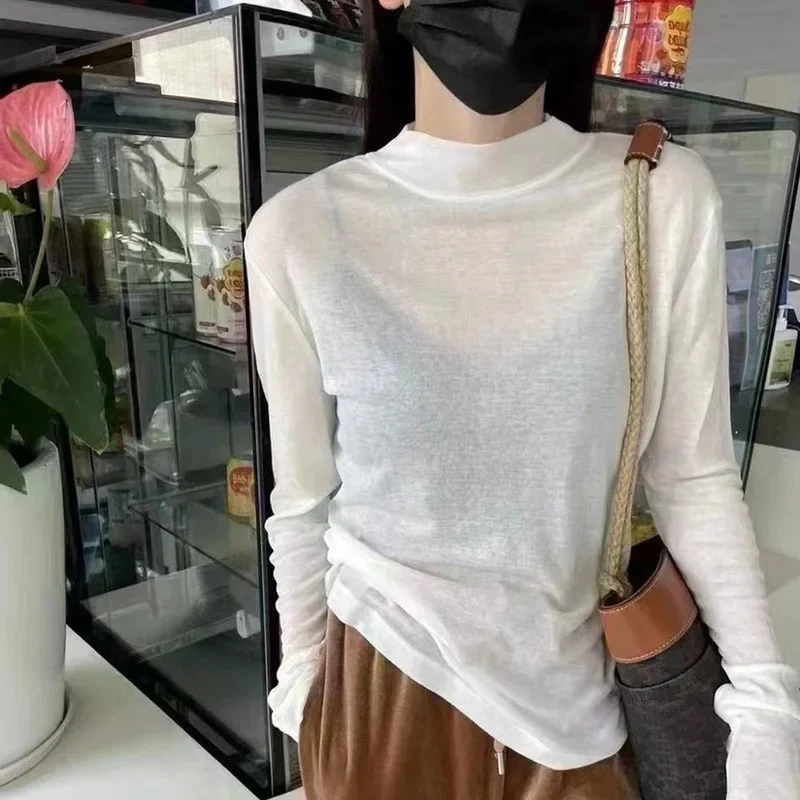 Стильная внутренняя женская трикотажная футболка с базовым слоем новинка 2024