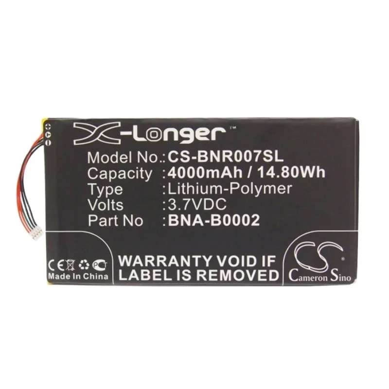 

Совместимый планшет barnes & notbnrv400 BNAB0002 3,7 V