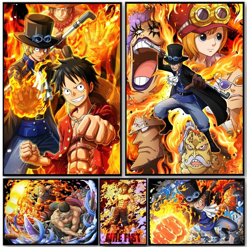 

Print On Canvas One Piece Roronoa Zoro Sanji Children's Bedroom Decor Wall Stickers Modular Painting Poster Home Birthday Gifts