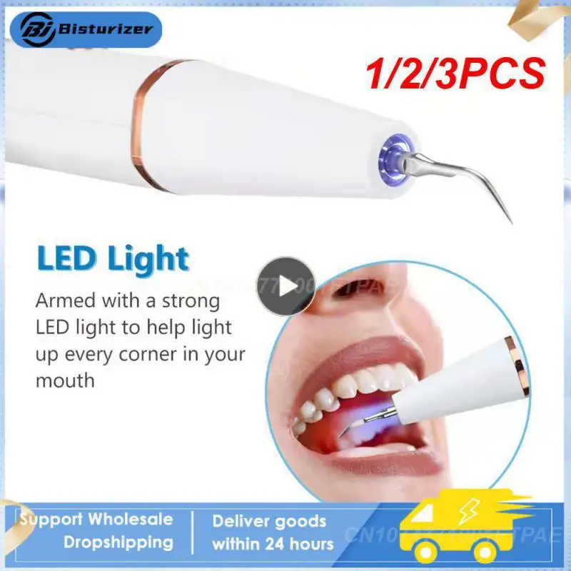 

1/2/3PCS Ultrasonic Calculus Remover Teeth Plaque Scaler Tartar Eliminator Stains Cleaner Electric Tooth Stone