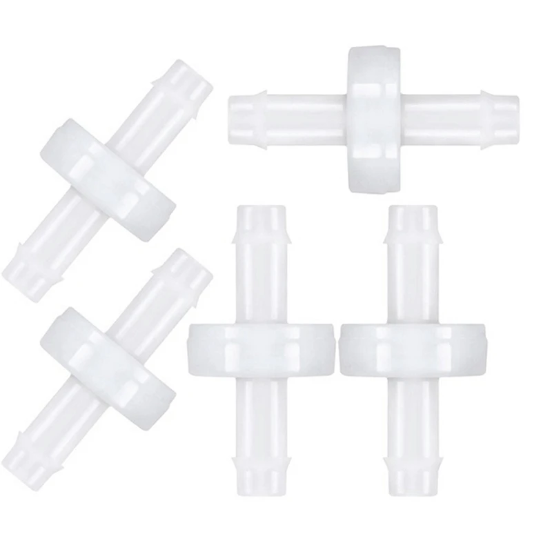 

NEW-5Pcs обратный клапан PVDF, износостойкий односторонний обратный клапан для топлива, газа, Жидкого Воздуха, 1/4 дюйма, 6 мм