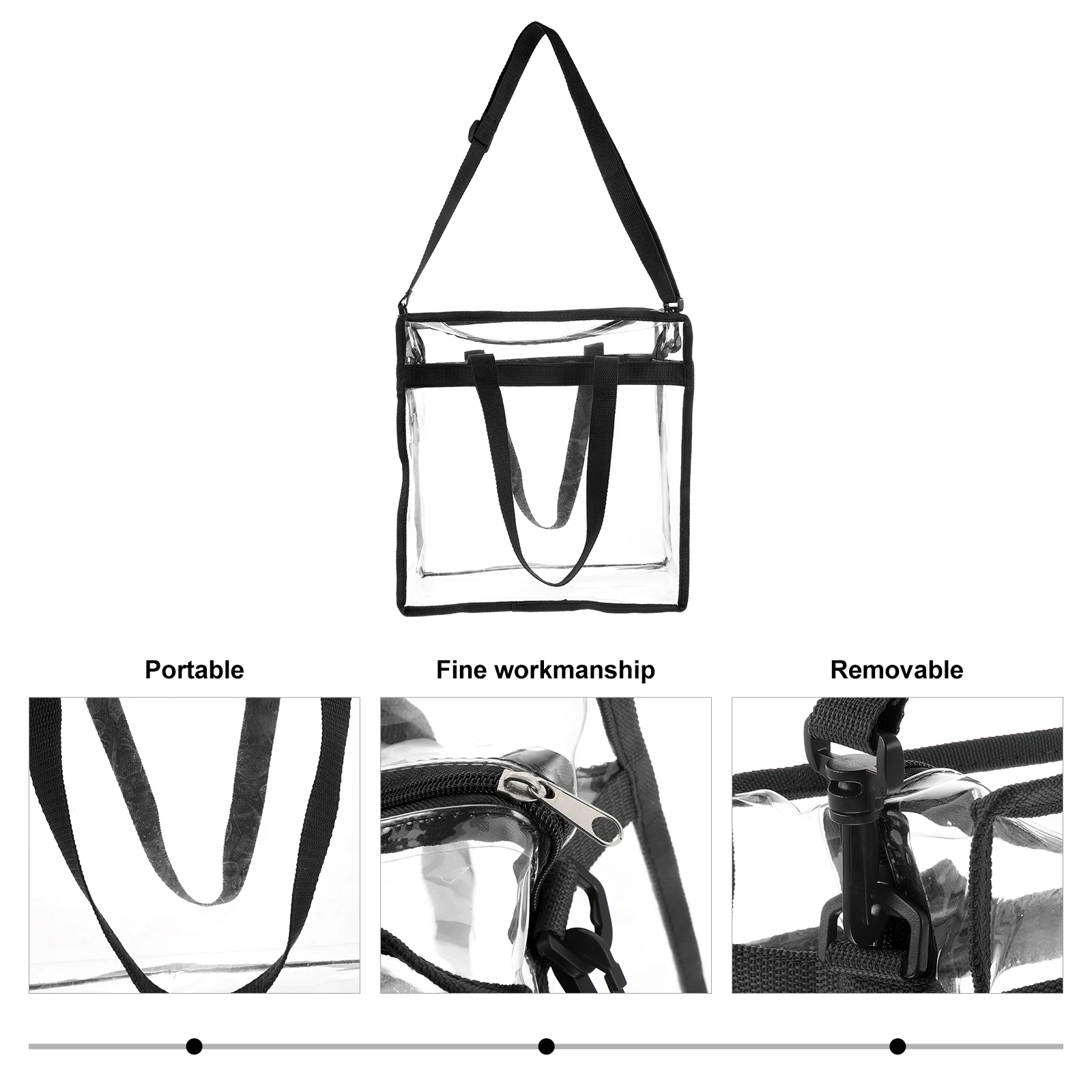 Shopping Bag Bouquet Gift Stadium Approved Purse Tote Women Travel Clear Wrap PVC Crossbody Bags Leisure