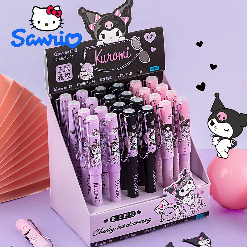 

2023 Sanrio Kuromi Co фирменная ручка ограниченный набор милые наконечники Ef Сменные чернила ручка фоторучка детский подарок для мальчиков и девочек