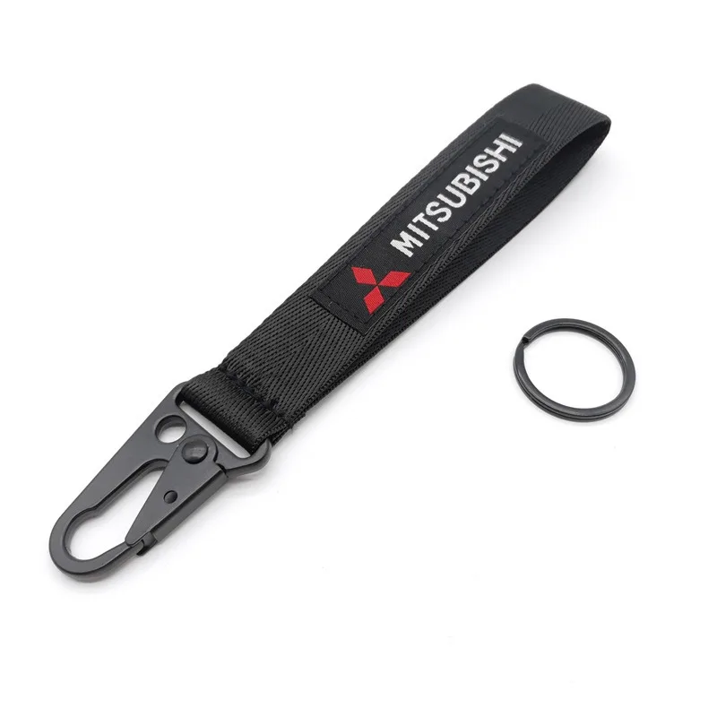 

Автомобильный брелок Mitsubishi, подвесной ремешок с металлическим кольцом для ключей Lancer Asx Outlander PAJERO L200 A Vál Jinxuan ASX Yige