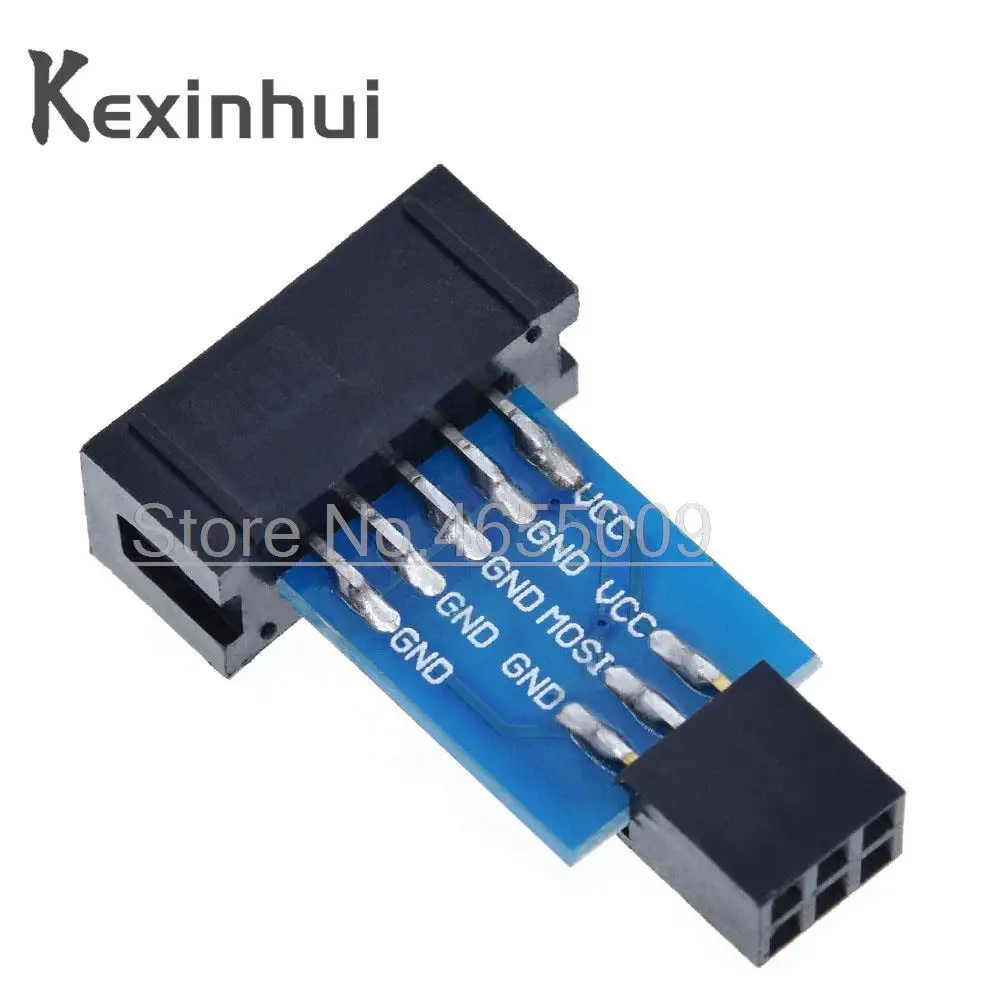 Преобразователь 10-6 контактов в стандартную 10-контактную на 6-контактную плату адаптера для ATMEL STK500 AVRISP USBASP ISP преобразователь интерфейса AVR