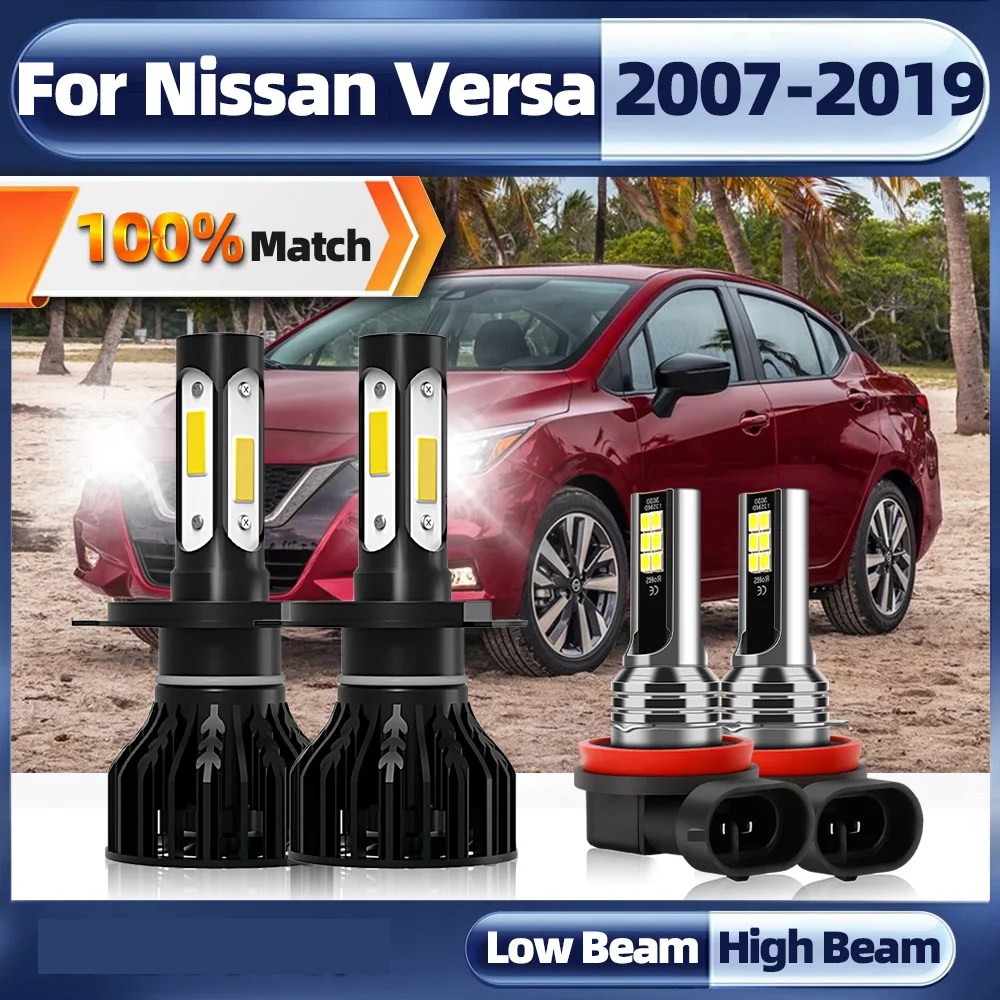 

H4 Led Headlight Bulbs H11 Led Fog Lights Turbo Auto Lamps 40000LM 240W For NISSAN Versa 2007-2013 2014 2015 2016 2017 2018 2019