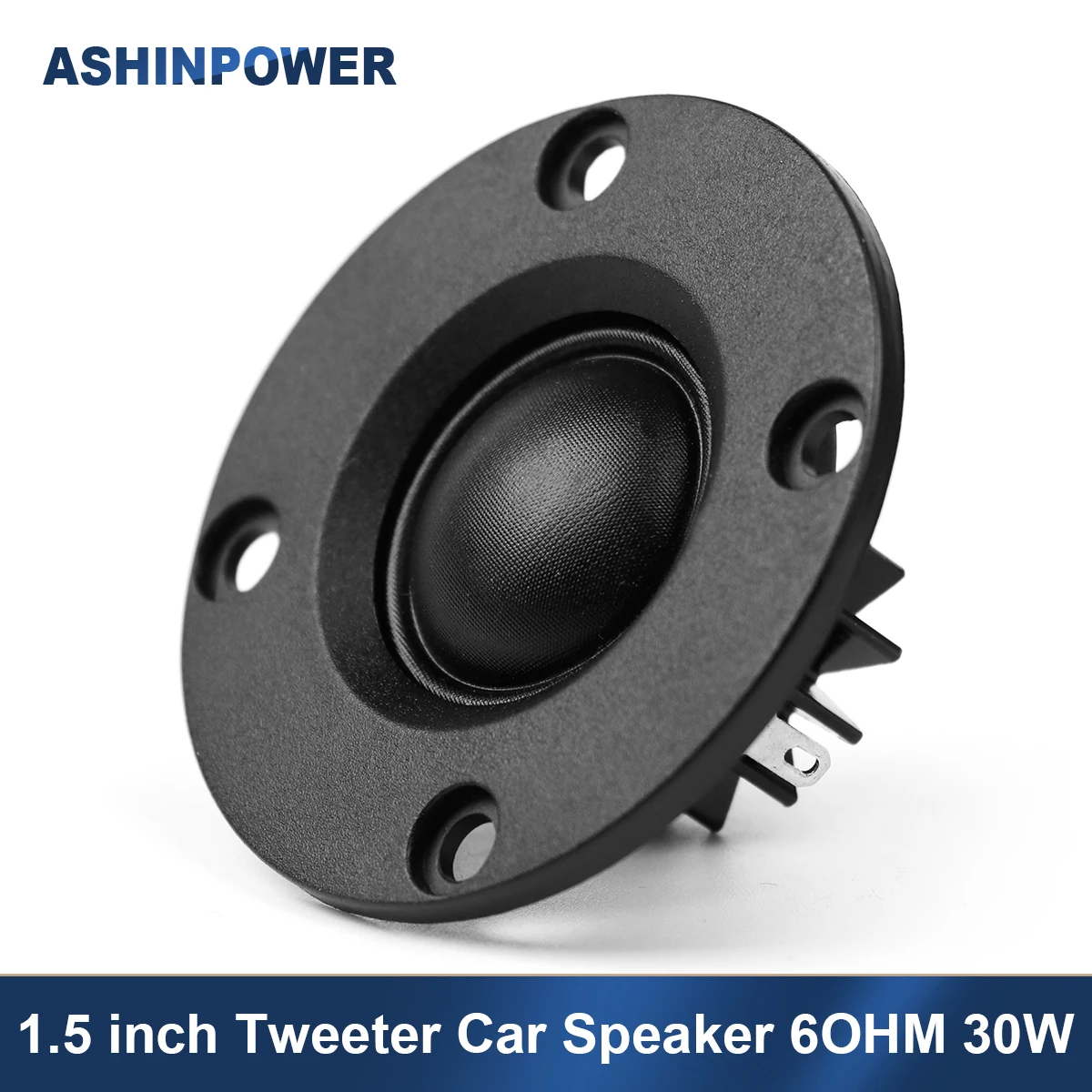 

Ashinpower 1,5-дюймовый ВЧ-динамик для автомобиля, 6 Ом, 30 Вт, Шелковый мембранный купол, громкий динамик, неодимовая ВЧ-головка 91дб 1,5 кГц ~ 20 кГц