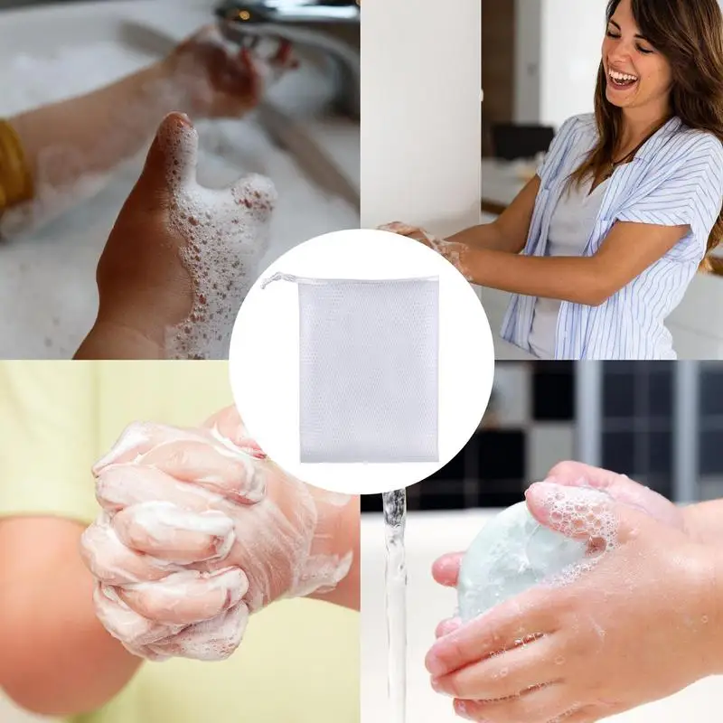 Сетка для пены мыла подвесная сетчатая сумка портативная очищающее средство