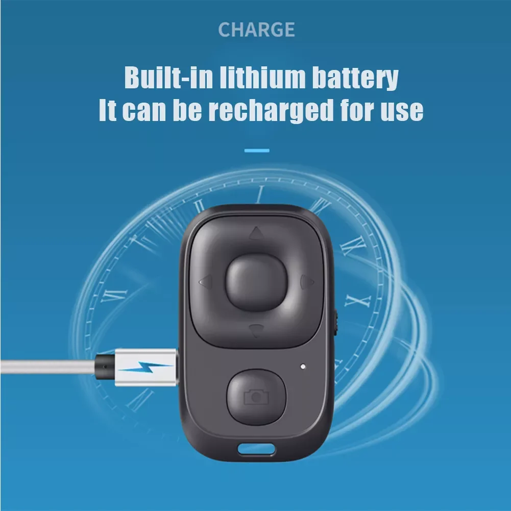 

Wireless Bluetooth-compatible Remote Controller Button Rechargeable Self-timer Camera Stick Shutter Release for Phones E-book