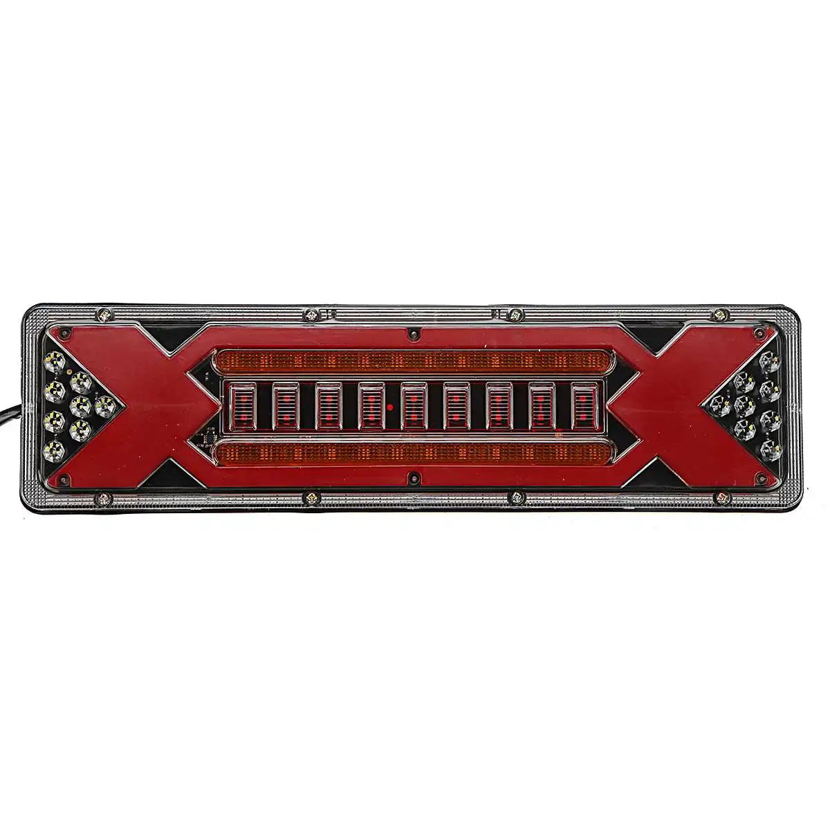

2pcs 24V LED Truck Brake Light Trailer Rear Tail Light Brake Stop Light Flowing Turn Signal Lamp Lorry Bus Caravan