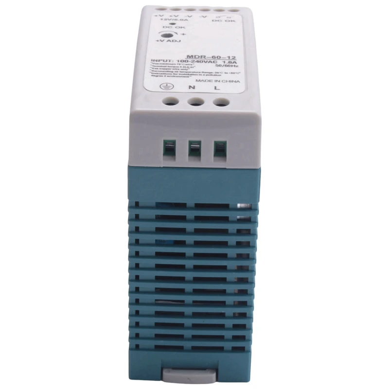 

6x MDR-60 12V 60W источник питания на Din-рейку, регулятор напряжения переменного и постоянного тока, источник питания 110V 220V
