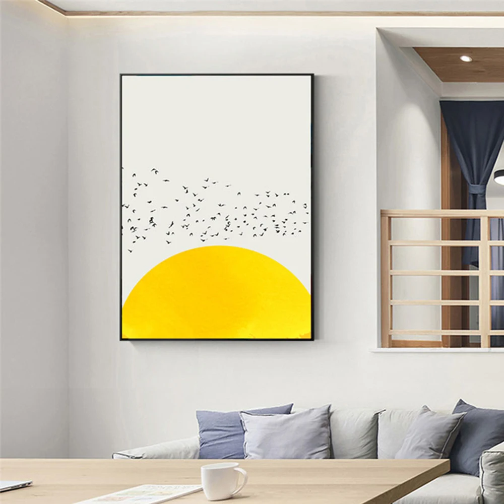

Abstract Landscape Wall Paintings A Thousand Of Birds Canvas Art Prints Nordic Animal Picture for Room Home Decor Cuadros