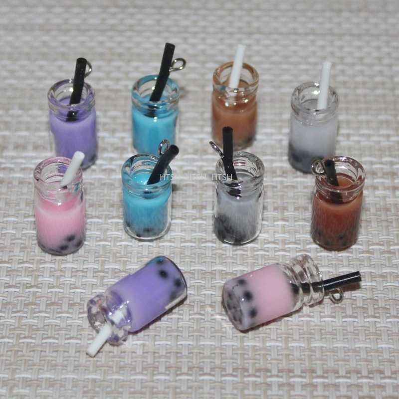 

Миниатюрная 3D чашка для напитков, имитация жемчуга, молочного чая, орнамент из смолы, рукоделие, изготовление ювелирных изделий «сделай сам...