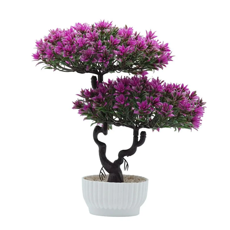 

Artificial Plants Bonsai Small Tree Pot Fake Flowers Potted Ornaments for Home Garden Room Table Decoration Hotel Decor Plantas