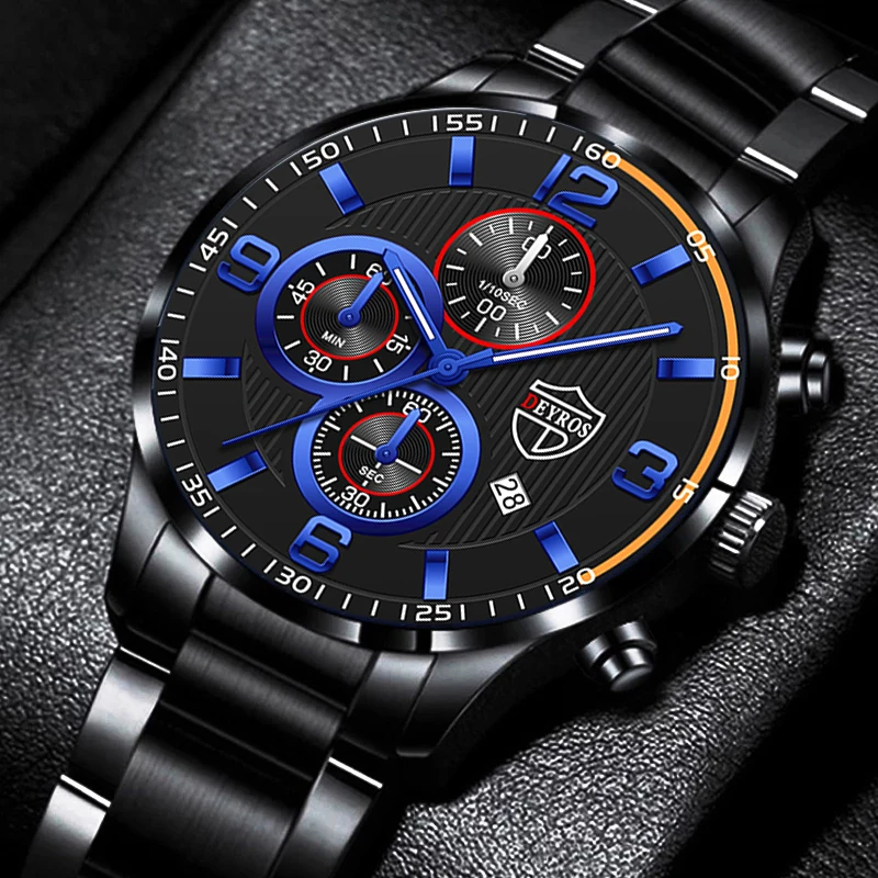 

Fashion Mens Watches Luxury Men Business Stainless Steel Quartz Wrist Watch Man Casual Leather Watch Luminous Clock часы мужские