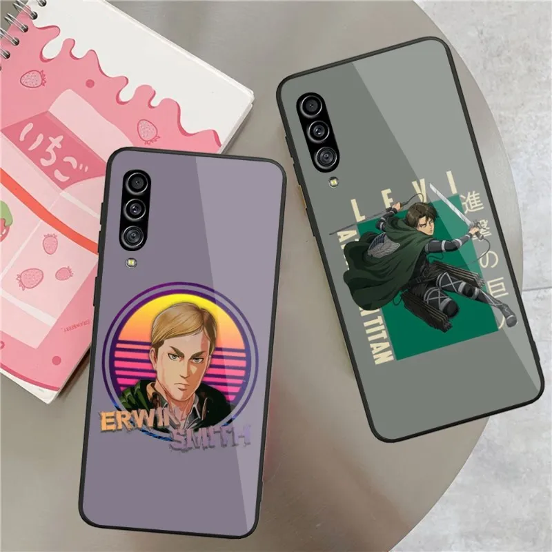 

Anime Attack On Phone Case For Samung A32 A51 A52 NOTE 10 20 S10 S20 S21 S22 Pro Ultra Black PC Glass Phone Cover