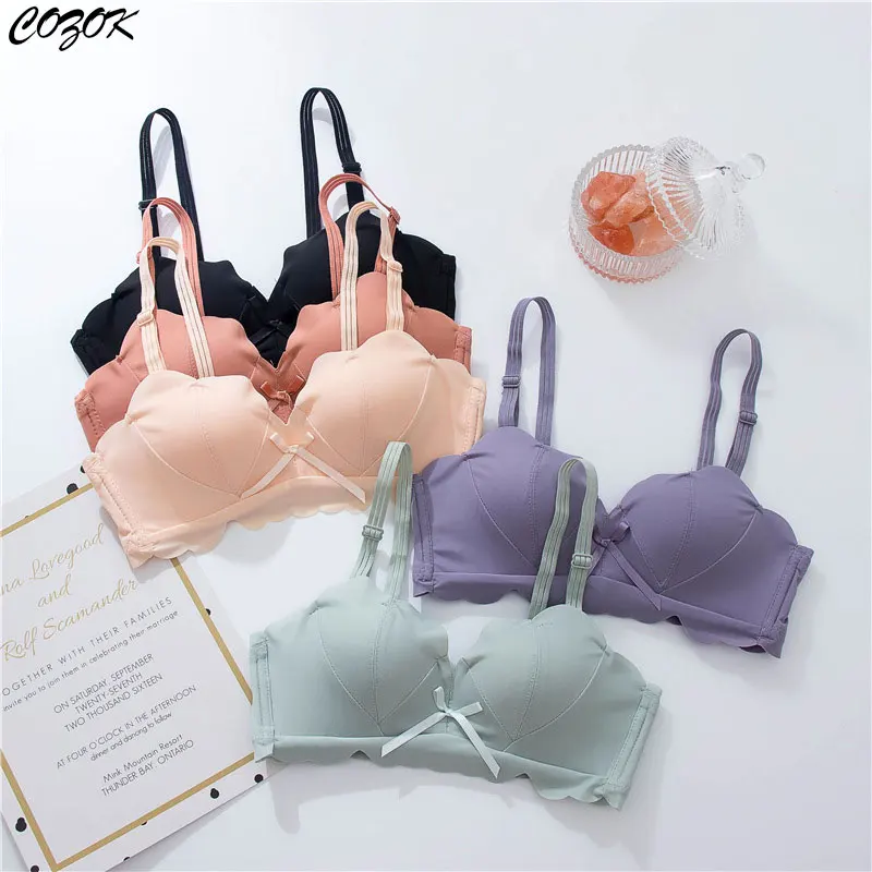 

Fashion Sexy Lingerie Set Women Seamless Bra Comfortable Breathable Intimates Bralette 3/4 Cup Push Up Female Brassiere Set